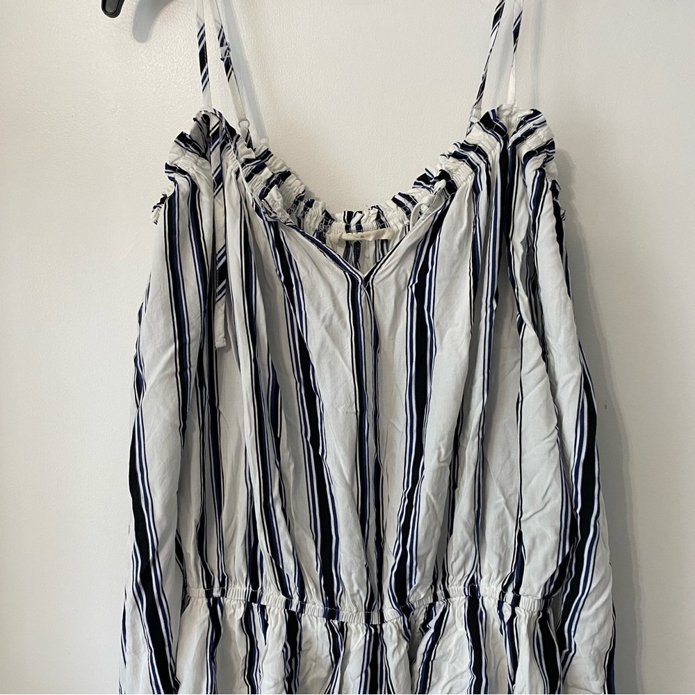 Elodie Anthropologie Striped Sleeveless Shorts Romper XL - Picture 2 of 4